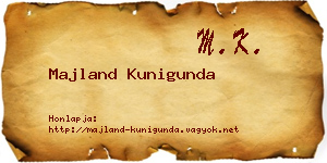 Majland Kunigunda névjegykártya
